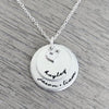 Personalized Necklace With Two Disc & Heart Charm - Miraposa