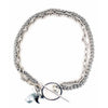 Silver Choker With Light Blue Pearl and Black Moon - Miraposa