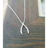Silver Wishbone Necklace - Miraposa