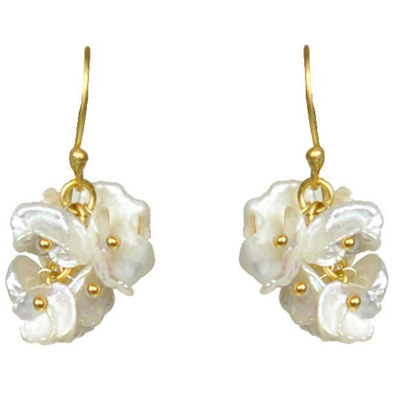 Short Keshi Pearl Cluster Earrings - Miraposa