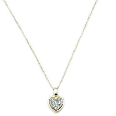 Heart Druzy Necklace in Gold - Miraposa