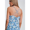 Cami Strap Maxi Dress in Blue Floral - Miraposa