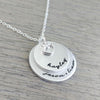 Personalized Necklace With Two Disc & Heart Charm - Miraposa