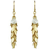 White Silverite And Leaf Cascade Earrings - Miraposa