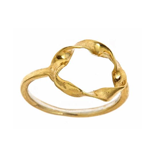 Twisted Circle Ring - Gold