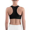 Women's Moisture Wicking Trademark Sports Bra (White & Black Piping) - Miraposa