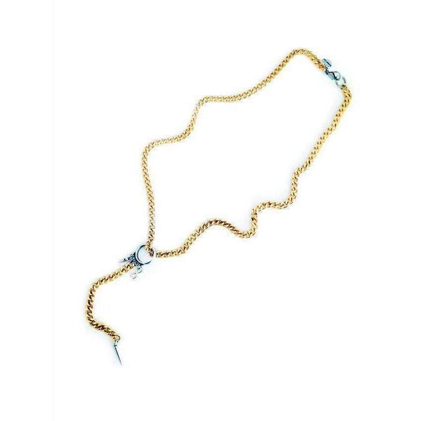 Lariat Necklace with Studs - Miraposa