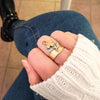 Cross Ring in Gold Plated Brass - Miraposa