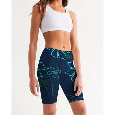 Women's Active Comfort Aloha Mid-Rise Bike Shorts - Miraposa
