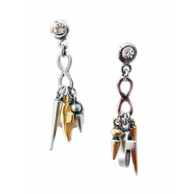 Handmade Dangle and Drop Earrings With Swarovski Crystals and Cross, Infinity Charms. - Miraposa