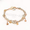 Lucky Charm Star Bracelet in 18kt Gold Plated, Rose Gold and Silver Plated Brass. - Miraposa