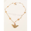 18Kt Gold Plated Cherub Charm Necklace. - Miraposa