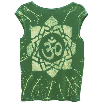 Star Yantra Yoga Tee Shirt OM Aspen Green - Organic Bamboo, Cotton - Miraposa