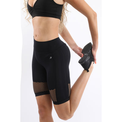 Malibu Seamless Activewear Shorts - Black - Miraposa