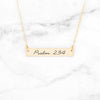 Psalm 23:4 Necklace - Gold Bar Necklace - Miraposa