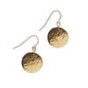 Gold Hammered Coin Earrings - Miraposa