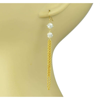Double White Freshwater Pearl Earrings - Miraposa