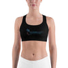 Women's Moisture Wicking Trademark Sports Bra (White & Black Piping) - Miraposa