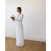 Full Lace Bell Sleeve Wedding Dress in Ivory - Miraposa
