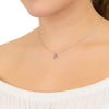 Pisa Mini Teardrop Necklace Silver Rose Quartz - Miraposa