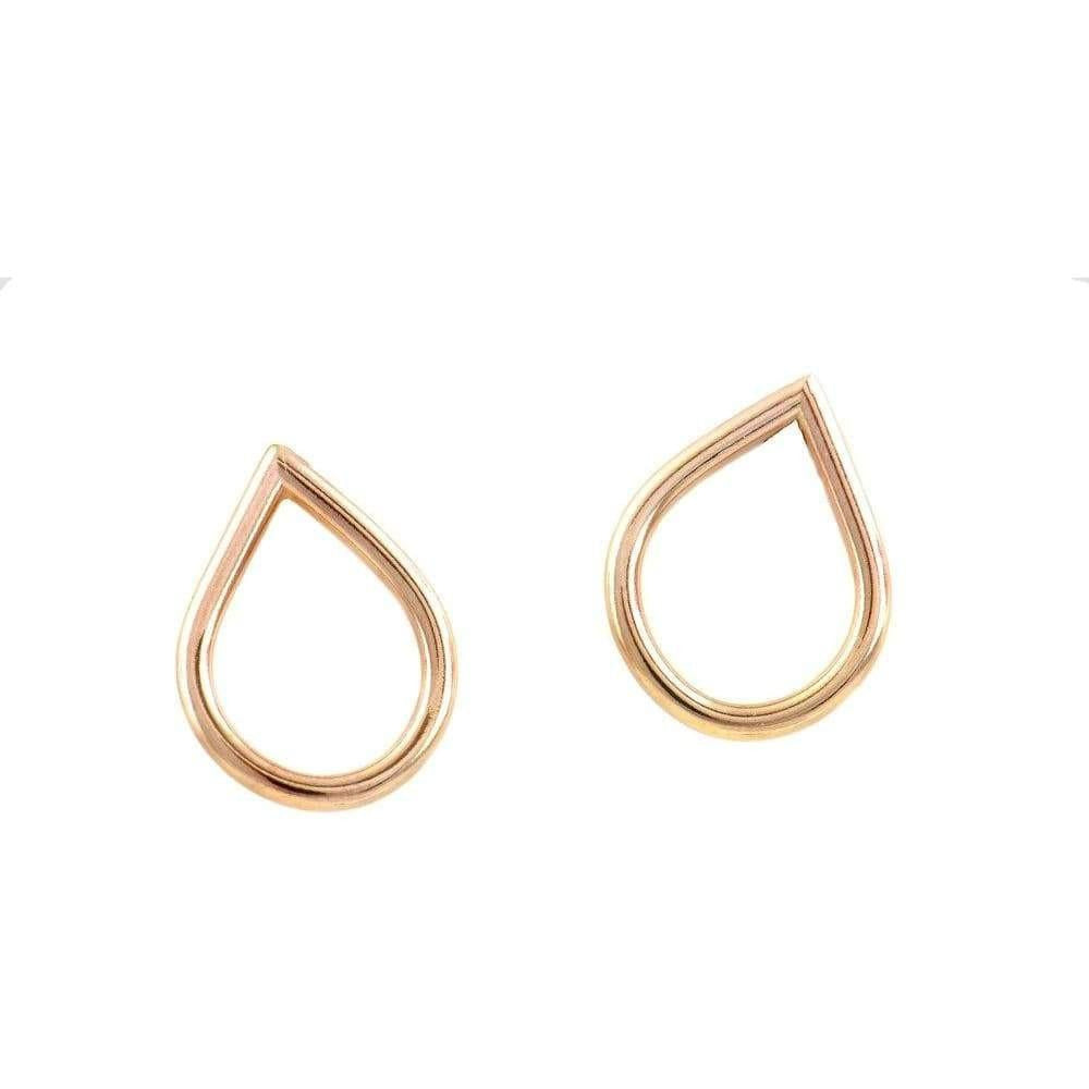 Raindrop Studs - Yellow Gold, Rose Gold, Sterling