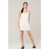 White Mini Dress with Back Crochet Detail - Miraposa