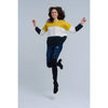 Yellow Knitted Sweater with Pearls - Miraposa