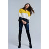 Yellow Knitted Sweater with Pearls - Miraposa