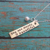 You are Strong and Beautiful Bar Personalized Necklace - Miraposa